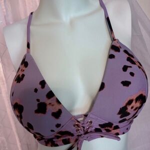 Hula Honey Swim Top Purple X-Large Crisscross Back